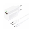 FONENG ładowarka sieciowa EU64 18W 1xUSB QC3.0 + kabel Micro Biały