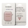 Guess GUACCSILGLLP AirPods 1/2 coverjasnoróżowy/pink Silicone Glitter