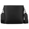 Torebka damska listonoszka na ramię crossbody szeroki pasek czarna Peterson