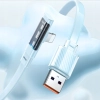 MCDODO KABEL KĄTOWY USB LIGHTNING PŁASKI 36W DO IPHONE 13 14 NIEBIESKI 1M