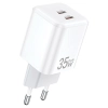 AWEI ład. siec. PD65-EU 35W2x USB-C biała/white GaN