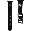 Hello Kitty Pasek HKAWLSCHBLK Apple Watch 42/44/45/49mm czarny/black strap Silicone Kitty Head