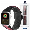 Dux Ducis Strap (Outdoor Version) pasek Apple Watch Ultra, SE, 9, 8, 7, 6, 5, 4, 3, 2, 1 (49, 45, 44, 42 mm) nylonowa opaska bransoleta czarno-czerwon