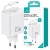 USAMS Ład. siec. 1xUSB-C ze zwijanymkablem USB-C Retractable PD+QC 20W Gan Fast Charging biały/white YC Series CC233TC02 (US-CC233)