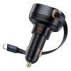 Ładowarka samochodowa Baseus Enjoyment Pro z kablem USB-C, 60W (czarna)