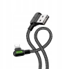 MCDODO KABEL KĄTOWY 90° LIGHTNING DWUSTRONNY DO IPHONE 11 12 13 14 LED 3M