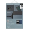 Etui na paszport UNIQ Belmont z Apple    Find My blokada RFID szaro niebieski