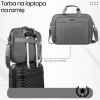 Torba na laptopa materiałowa unisex lekka do ręki na ramię