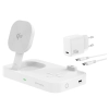 4smarts Ład. indukcyjna QI2 Trident 2w1  + USB-C + ładowarka sieciowa 30W biała/white 540998
