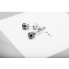 Piękne kolczyki z czarnymi diamentami 2,80ct w białym złocie