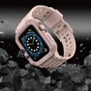 Protect Strap Band opaska z etui do Apple Watch 9 / 8 / 7 / 6 / 5 / 4 / 3 / 2 / SE / SE2 (41 / 40 / 38mm) obudowa pancerny pokrowiec na zegarek różowy