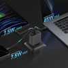 Ładowarka sieciowa Cuktech CUKAD653EUGR 65W GaN 2 x USB-C 1 x USB-A - szara