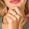 Pierścionek z żółtego złota z szafirem 0,50ct elegancki