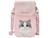 Nimmy torebka na telefon różowy/pink Big Eyed Pet 2.0 Cat