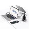 USAMS Ład. siec. 2xUSB-C+1xUSB T52PD140W PD Fast Charging US-CC168 + kabel U82 USB-C/USB-C US-SJ581 240W czarny/black UM Series UMXLOGTC01