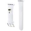 Karl Lagerfeld Pasek KLAWLSLKNH Apple Watch 42/44/45/49mm biały/white strap 3D Rubber Karl Head