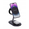 INNOSTYLE MAGSTATION ŁADOWARKA INDUKCYJNA 3W1 DO MAGSAFE IPHONE AIRPODS WATCH STACJA ŁADOWANIA CZARNA