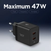 SPIGEN ESSENTIAL EE472EU 2-PORT NETWORK CHARGER 47W BLACK
