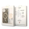 Zestaw Guess GUBPP14MH4EACSW Case+ Charger iPhone 14 Plus / 15 Plus 6.7 brązowy/brown hard case 4G Print MagSafe
