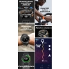 Smartwatch Męski GRAVITY GPS GT24-2 Czarny Pasek Silikonowy + Biały Pasek Silikonowy