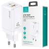 USAMS Ład. siec. T41 USB-C+USB GaN 47WPD+QC (only head) Fast Charging biały/white CC137TC02 (US-CC137)