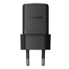 Ładowarka sieciowa Baseus Palm 1C 20W (z kablem Baseus Mini White USB-C 60W (20V/3A) 1m) - czarna