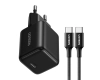 Ładowarka sieciowa Ugreen X513 30W GaN 1x USB-C + kabel USB-C 1m - czarna