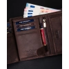Nubukowy portfel męski z systemem RFID Protect — Peterson