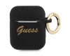 Guess GUA2SSSK AirPods 1/2 cover czarny/black Silicone Vintage Script