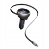 MCDODO MOCNA SZYBKA ŁADOWARKA SAMOCHODOWA 3X USB USB-C PD 80W LED KABEL 1M