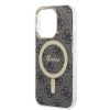 Zestaw Guess GUBPP14LH4EACSK Case+ Charger iPhone 14 Pro 6,1 czarny/black hard case 4G Print MagSafe