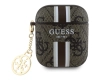 Guess GUA2P4RPSW AirPods 1/2 cover       brązowy/brown 4G Printed Stripes Charm