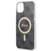 Zestaw Guess GUBPP14SH4EACSK Case+ Charger iPhone 14 / 15 / 13 6,1 czarny/black hard case 4G Print MagSafe