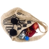 Mała, słomiana torebka worek z pomponami, idealna na lato - Cavaldi