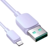 Kabel Joyroom Multi-Color Series A14 Lightning / USB-A 2.4A 1.2 m - fioletowy