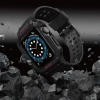 Protect Strap Band opaska z etui do Apple Watch 9 / 8 / 7 / 6 / 5 / 4 / 3 / 2 / SE / SE2 (41 / 40 / 38mm) obudowa pancerny pokrowiec na zegarek czarny