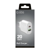 Ładowarka sieciowa SBS TETRPD20W 20W USB-A USB-C z Power Delivery - biała