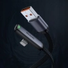 MCDODO KABEL KĄTOWY USB LIGHTNING PŁASKI 36W DO IPHONE 12 13 14 CZARNY 1M