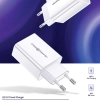 USAMS Ład. siec. 1xUSB T22 18W 3A QC3.0(only head) Fast Charging biały/white CC83TC01 (US-CC083)