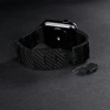 Pasek PITAKA Carbon Fiber Retro do Apple Watch 1/2/3/4/5/6/7/8/9/10/11/SE/SE 3/Ultra/Ultra 2/Ultra 3 czarno szary