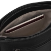 Torebka damska listonoszka na ramię crossbody szeroki pasek czarna Peterson