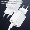 USAMS Ład. siec. 1xUSB-C+1xUSB T43 33WPD3.0 +QC3.0  + kabel U63 USB-C na lightning czarny/black USKTZ01