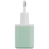 Ładowarka sieciowa Bazic GoPort Velox    Kit USB-C/USB-A GaN 35W z kablem zielony