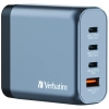 Verbatim Ładowarka sieciowa GaN 140W3xUSB-C/USB-A + Adapter EU/UK/US GNC-140 32203