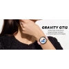 Smartwatch Damski GRAVITY GT12-2 Granatowy Pasek Silikonowy + Czarna Bransoleta