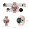 Smartwatch Damski VELTORI VT320-1 Złota Bransoleta + Różowy Pasek Silikonowy