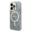 Zestaw Guess GUBPP14XH4EACSB Case+ Charger iPhone 14 Pro Max 6,7 niebieski/blue hard case 4G Print MagSafe