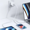 USAMS Ład. siec. 2xUSB-C+1xUSB 65W(only head) GaN PD3.0 +QC3.0 Fast Charging fioletowy/gradient purple Sandru Series CC180TC03 (US-CC180)