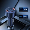 Ładowarka samochodowa Wozinsky WLS-04 60W 2xUSB-C 2xUSB-A - czarna