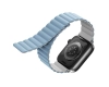 UNIQ pasek Revix Apple Watch Series1/2/3/4/5/6/7/8/9/SE/SE2/Ultra/Ultra 2 42/44/45/49mm. Reversible Magnetic biały-niebieski/white-blue